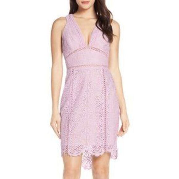 Harlyn by Nordstrom Eyelet Sleeveless Minidress Lavender Medium - Picture 1 of 9